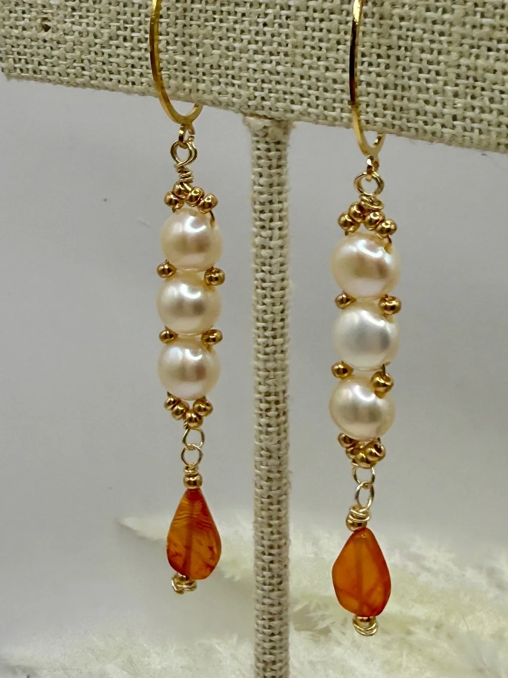 Cultured Pearl Stack Earrings - Picture 4 of 5